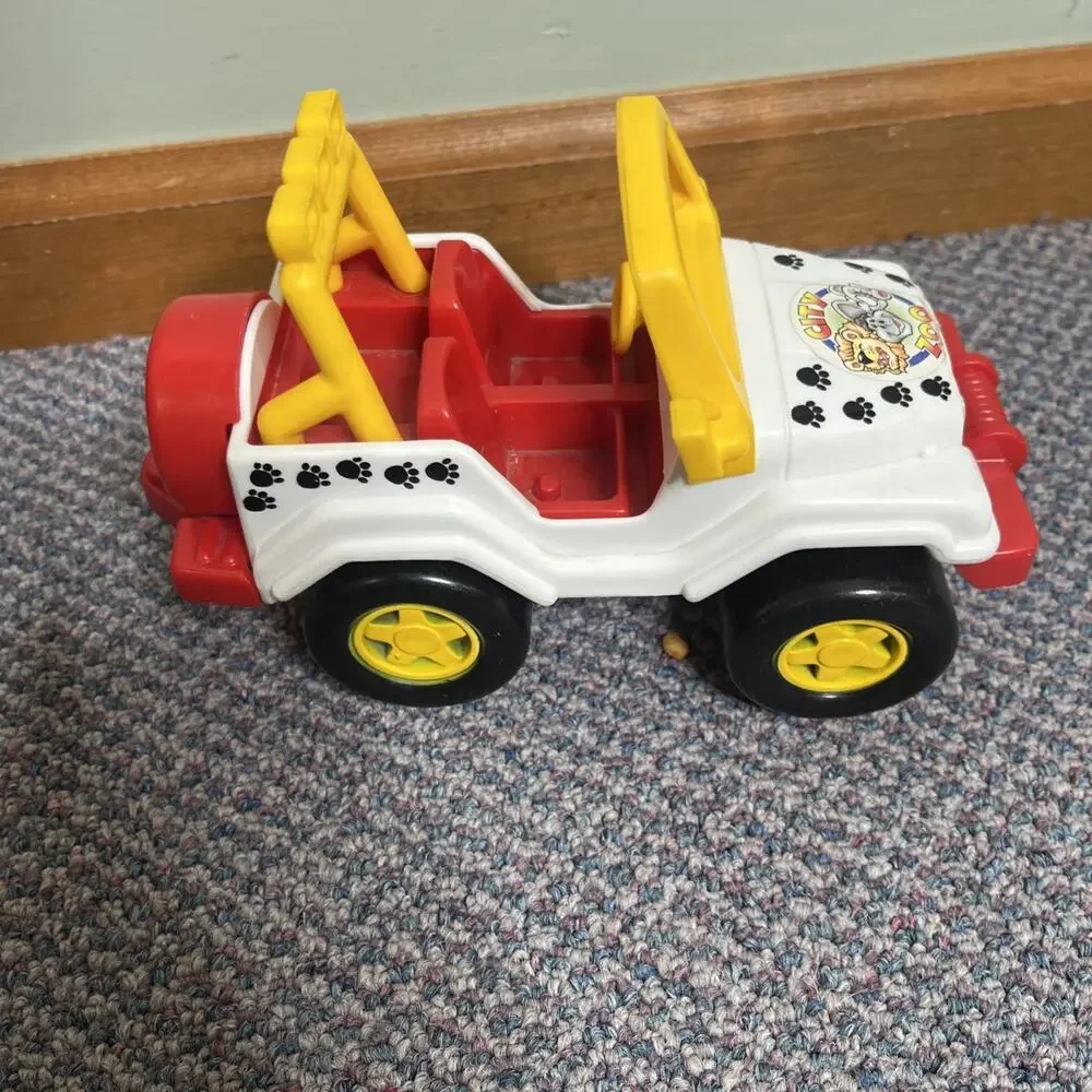 City Zoo Empire 2000 Vintage Toy Jeep White 8